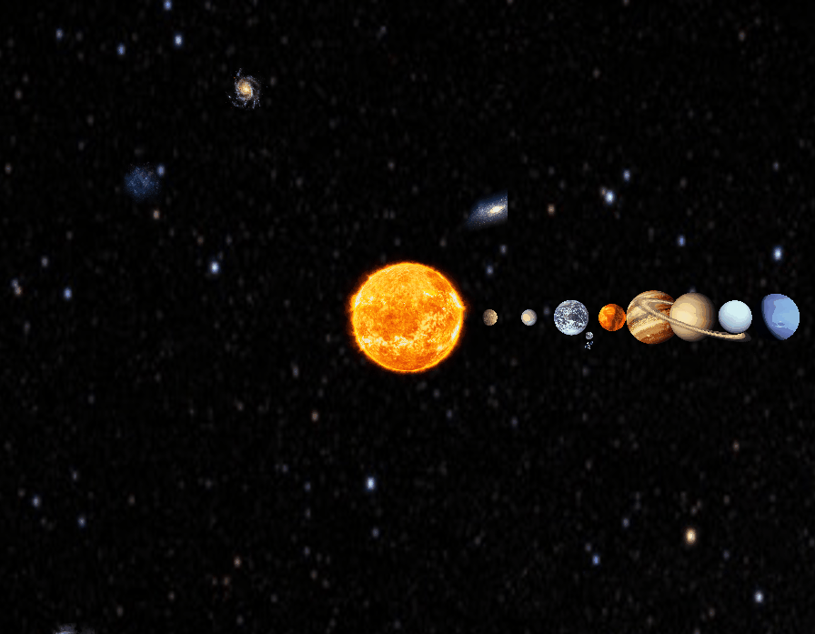 Sistema solar hecho con Processing